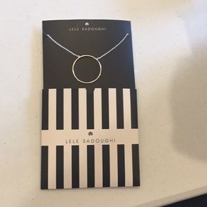 💕Lele Sadoughi circle necklace NWT